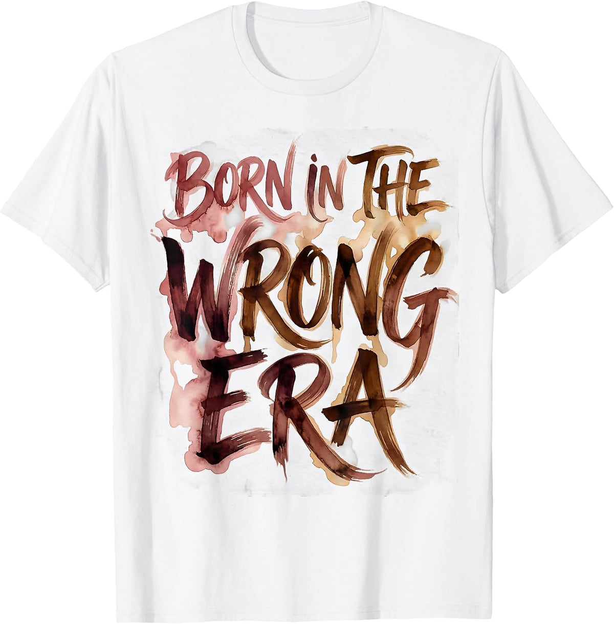 Born in the Wrong Era Equestrian Design T-Shirt - White