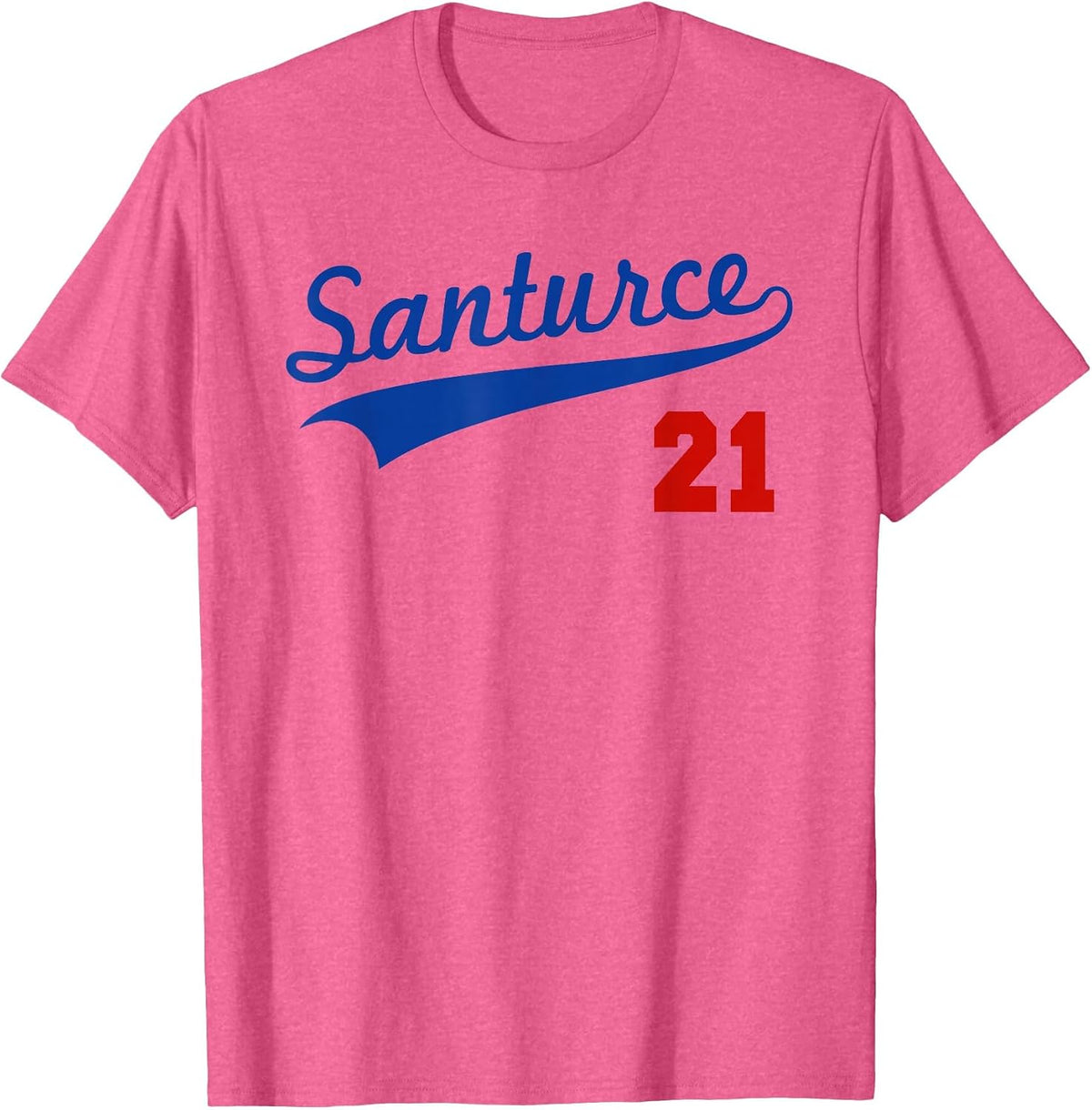 Santurce 21 Puerto Rico Baseball Boricua Men Women T-Shirt - Pink Heather
