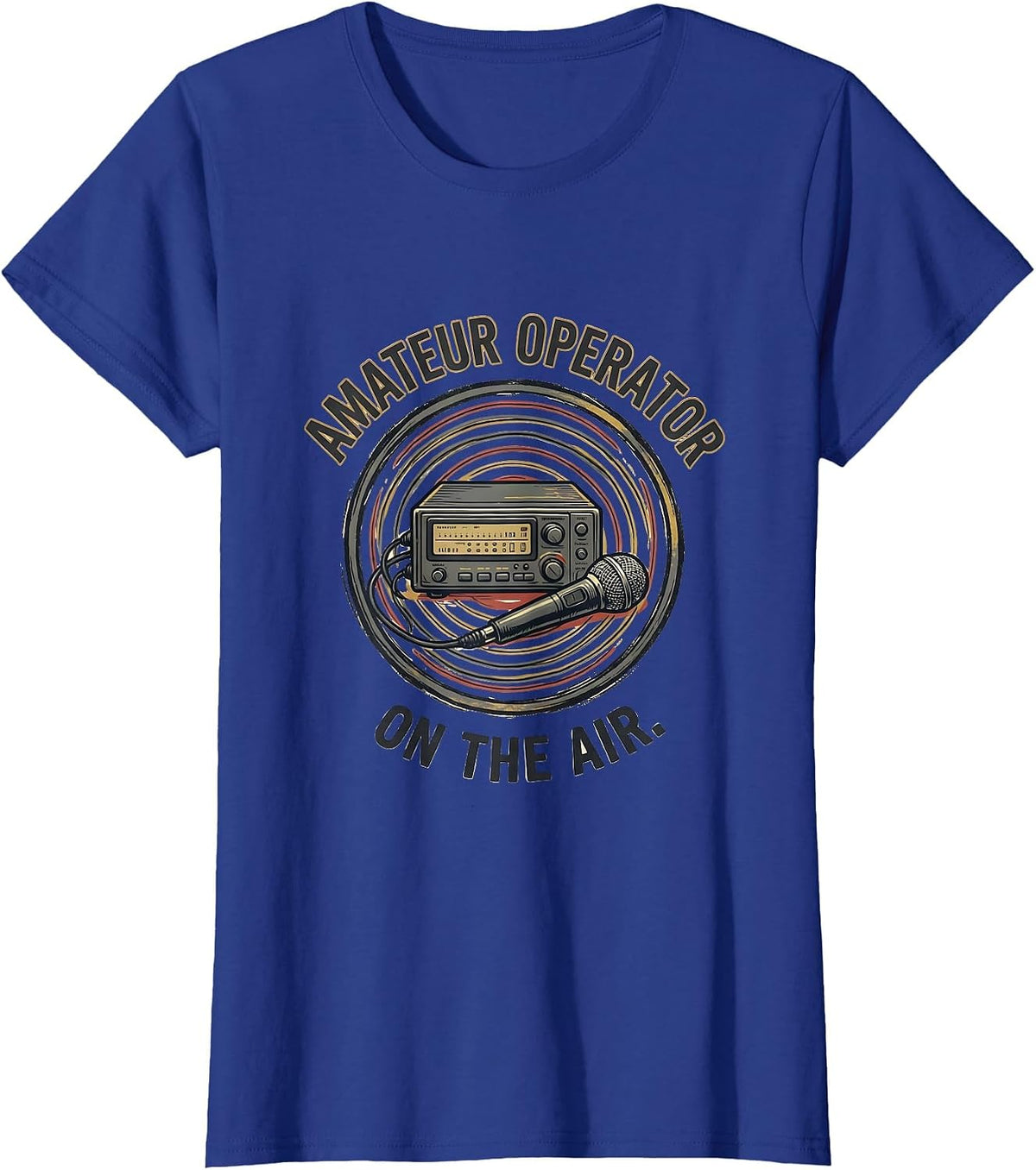 Women's Amateur Operator On The Air Funny Ham Radio Hobbyist Pride T-Shirt - Royal Blue