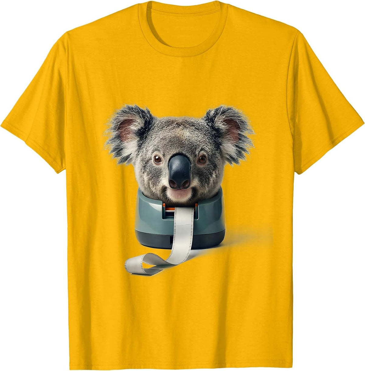 Koala Tape Dispenser Cute Animal Lover Humor T-Shirt - Golden Yellow