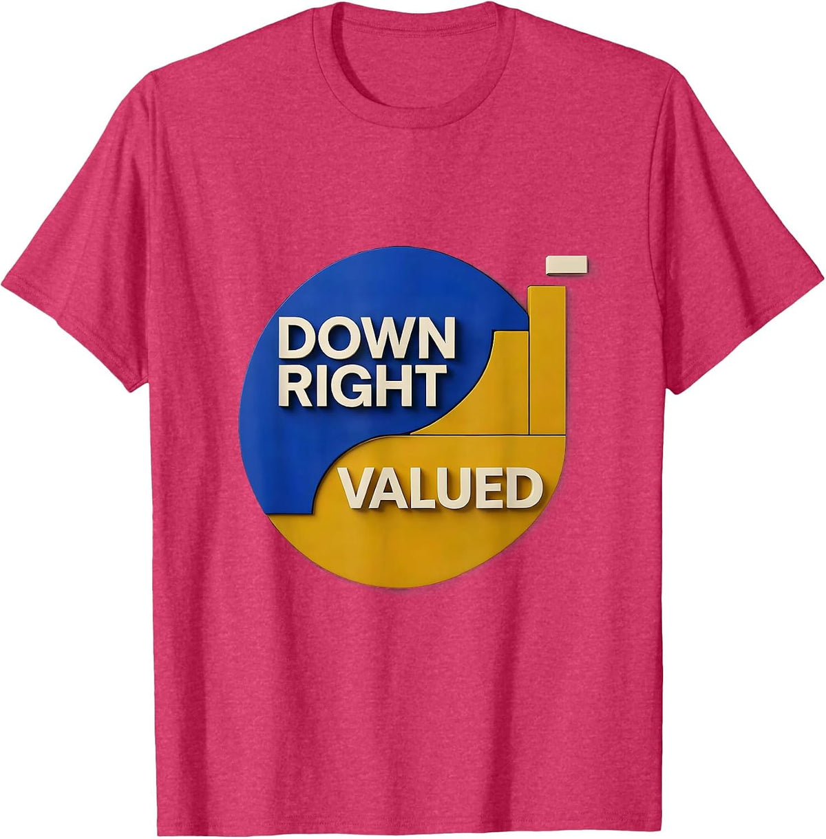 Men's Down Right Valued Midcentury Modern Down Syndrome Awareness T-Shirt - Red Heather