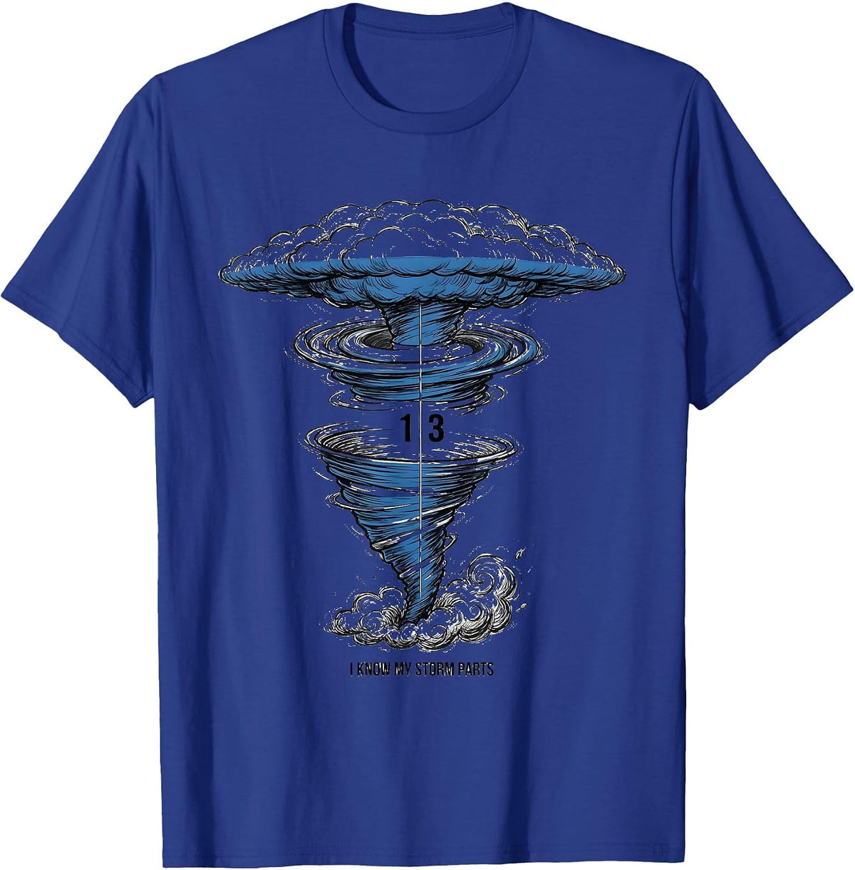 I Know My Storm Parts Funny Tornado Chaser Meteorology Gift T-Shirt - Royal Blue