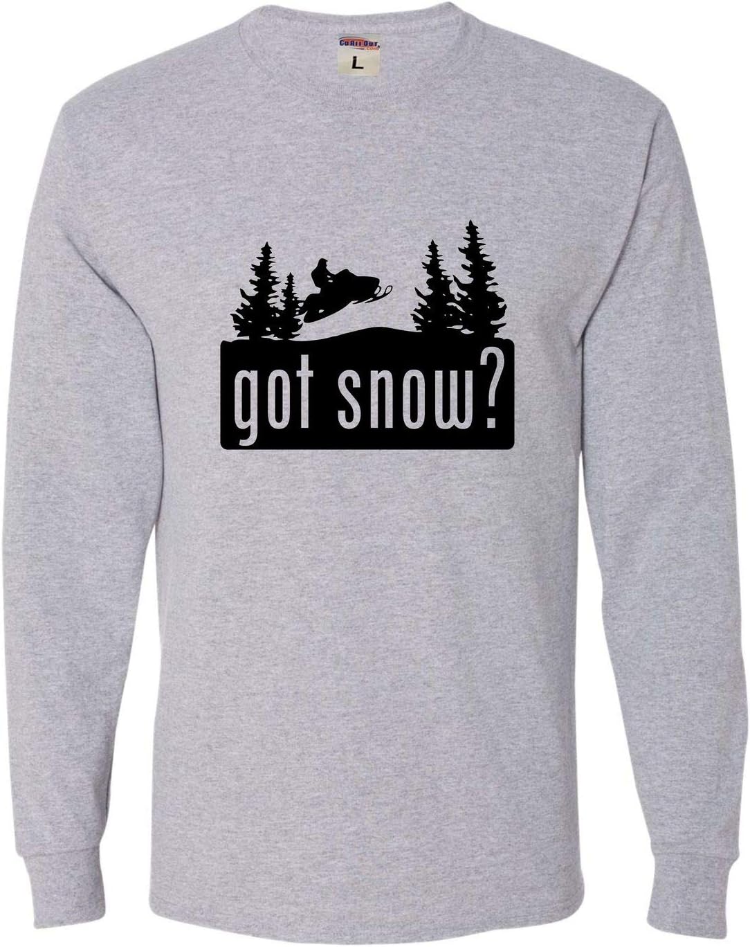 Go All Out Adult Got Snow Funny Snowmobile Lover Long Sleeve T-Shirt - Athletic Heather