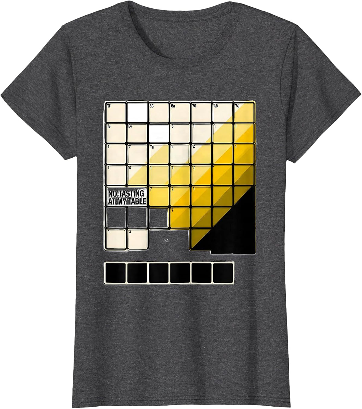 Women's No Tasting At My Table Funny Periodic Table Chemistry T-Shirt - Dark Heather Grey