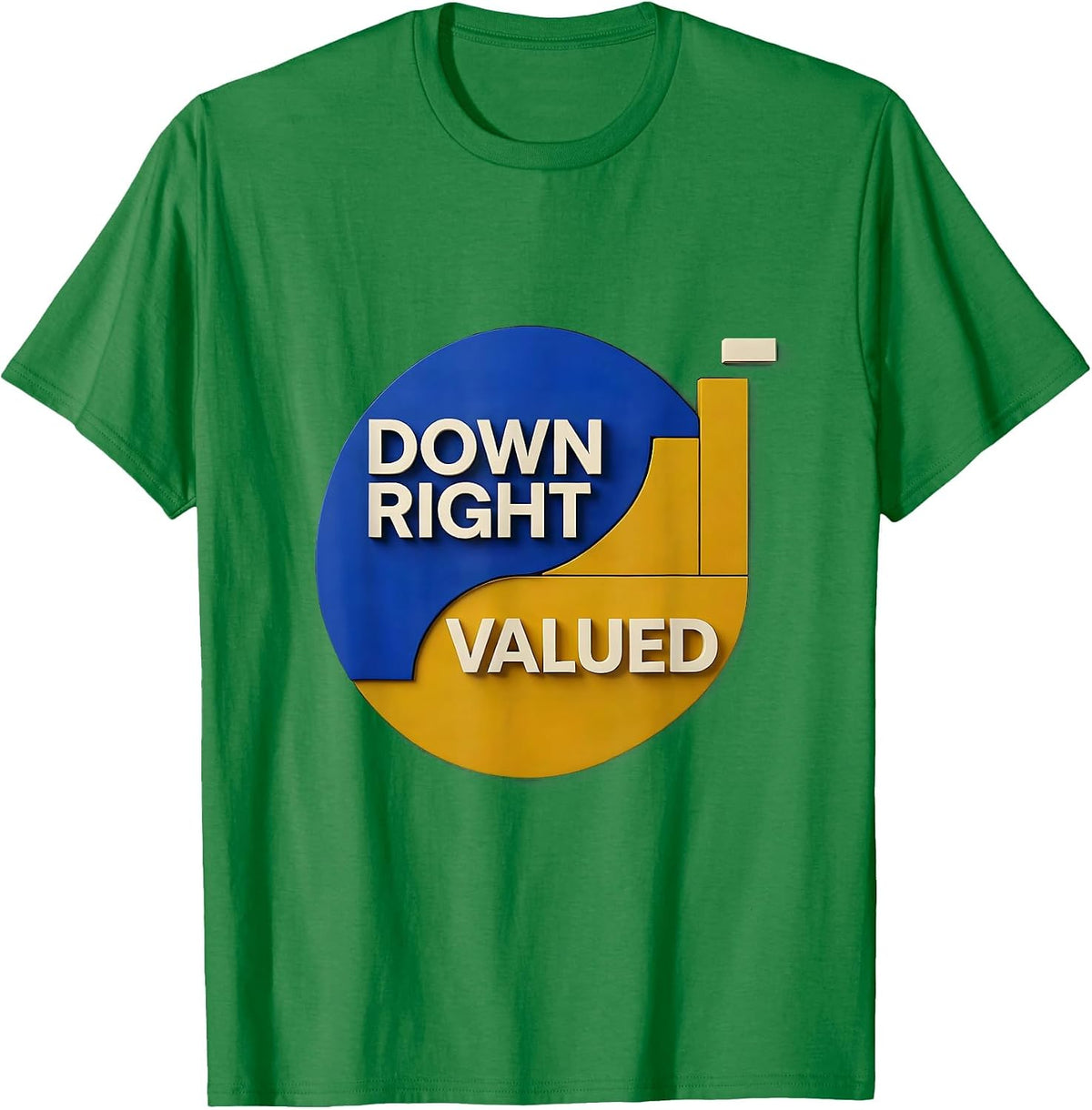 Men's Down Right Valued Midcentury Modern Down Syndrome Awareness T-Shirt - Kelly Green