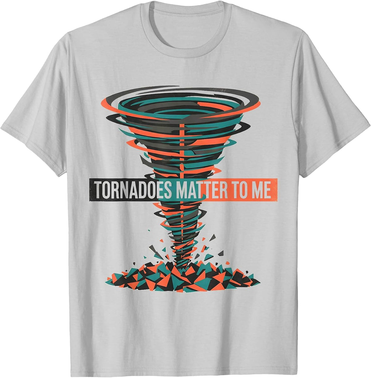 Men's Tornadoes Matter To Me Midcentury Modern Storm Chaser T-Shirt - Silver Grey