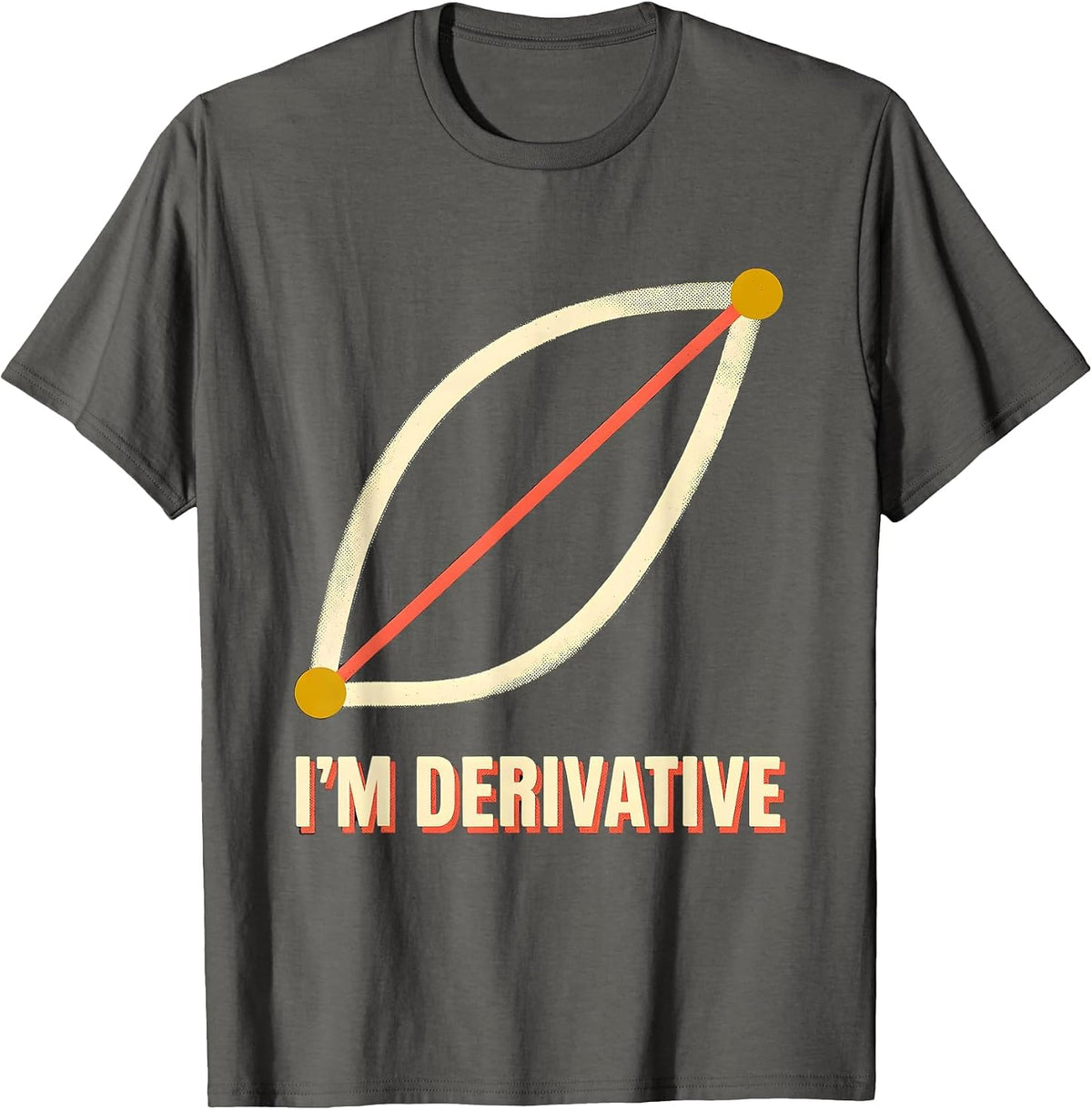 I'm Derivative Funny Math Teacher Nerd Pun Humor Gift T-Shirt - Asphalt Grey