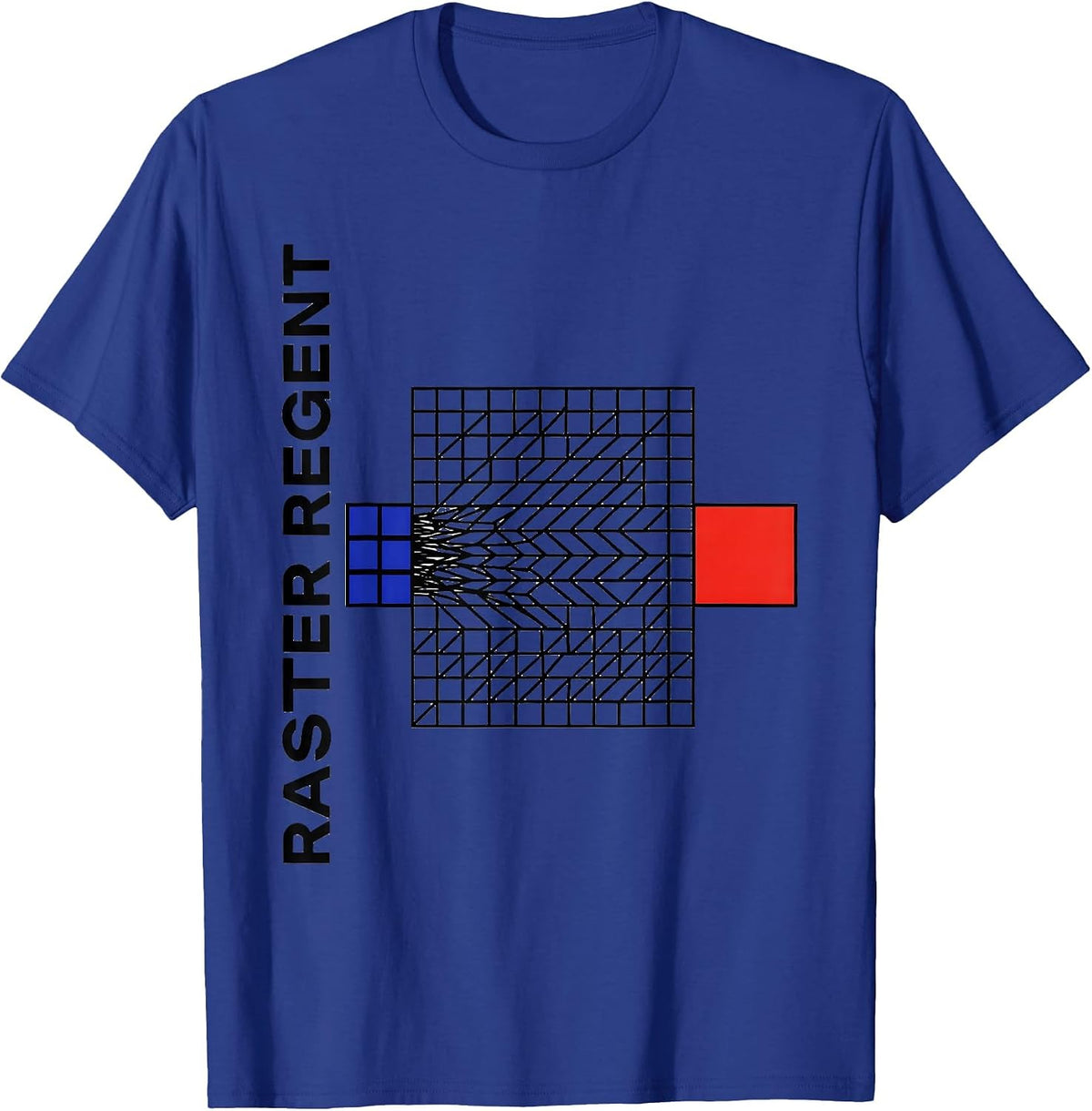 Men's Raster Regent Geometric Nerd Tech Worker Humor Gift T-Shirt - Royal Blue