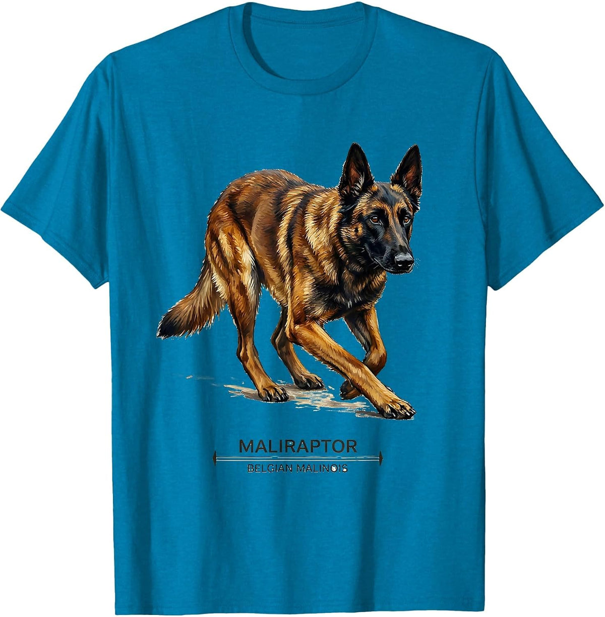 Maliraptor Belgian Malinois Dog Breed Pride Humor T-Shirt - Sapphire Blue