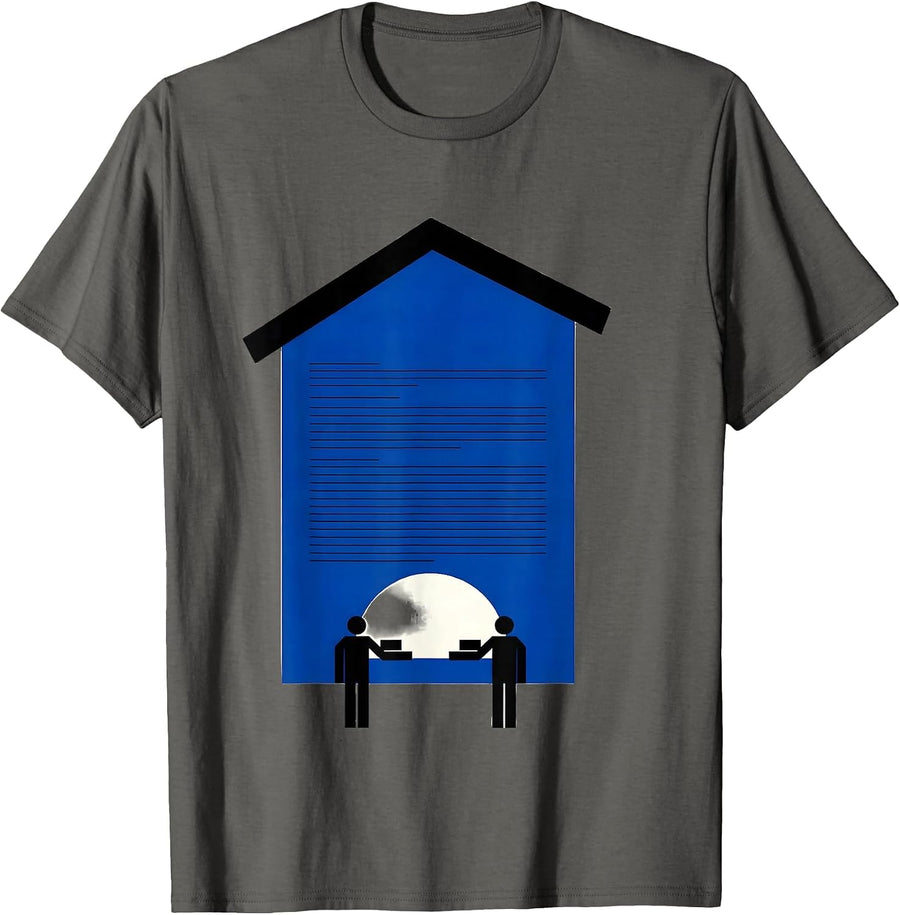 Real Estate Mortgage Document Realtor Humor T-Shirt - Asphalt Grey