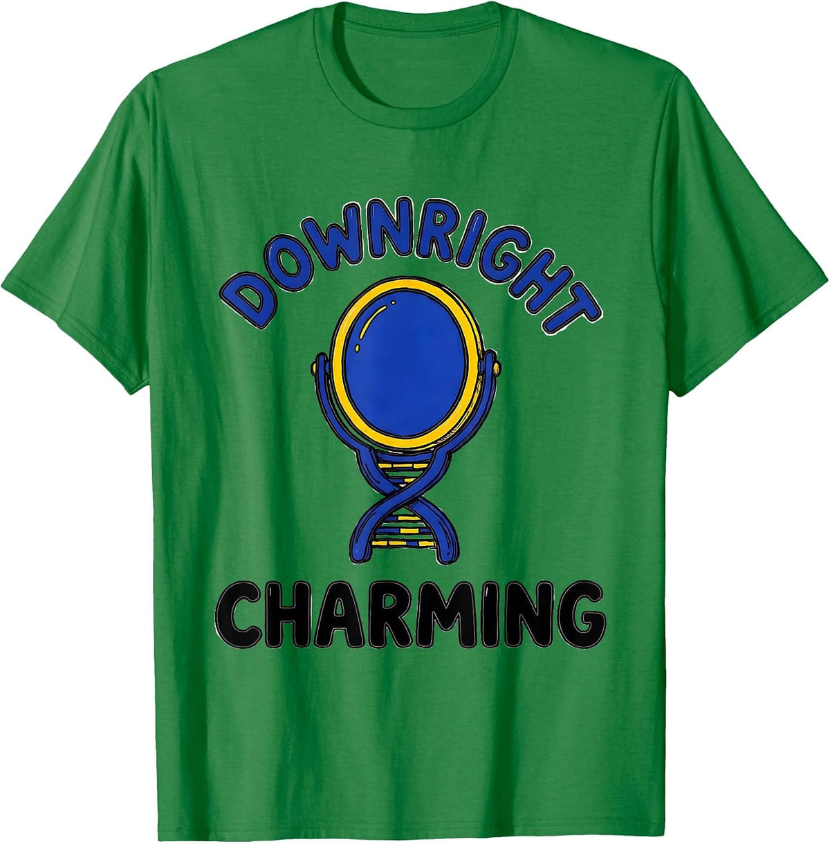 Men's Downright Charming Sentimental Down Syndrome Awareness T-Shirt - Kelly Green