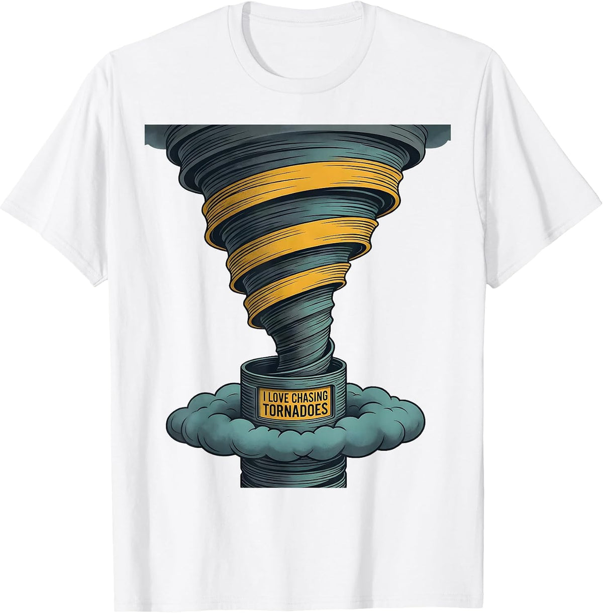 I Love Chasing Tornadoes Midcentury Modern Storm Chaser T-Shirt - White