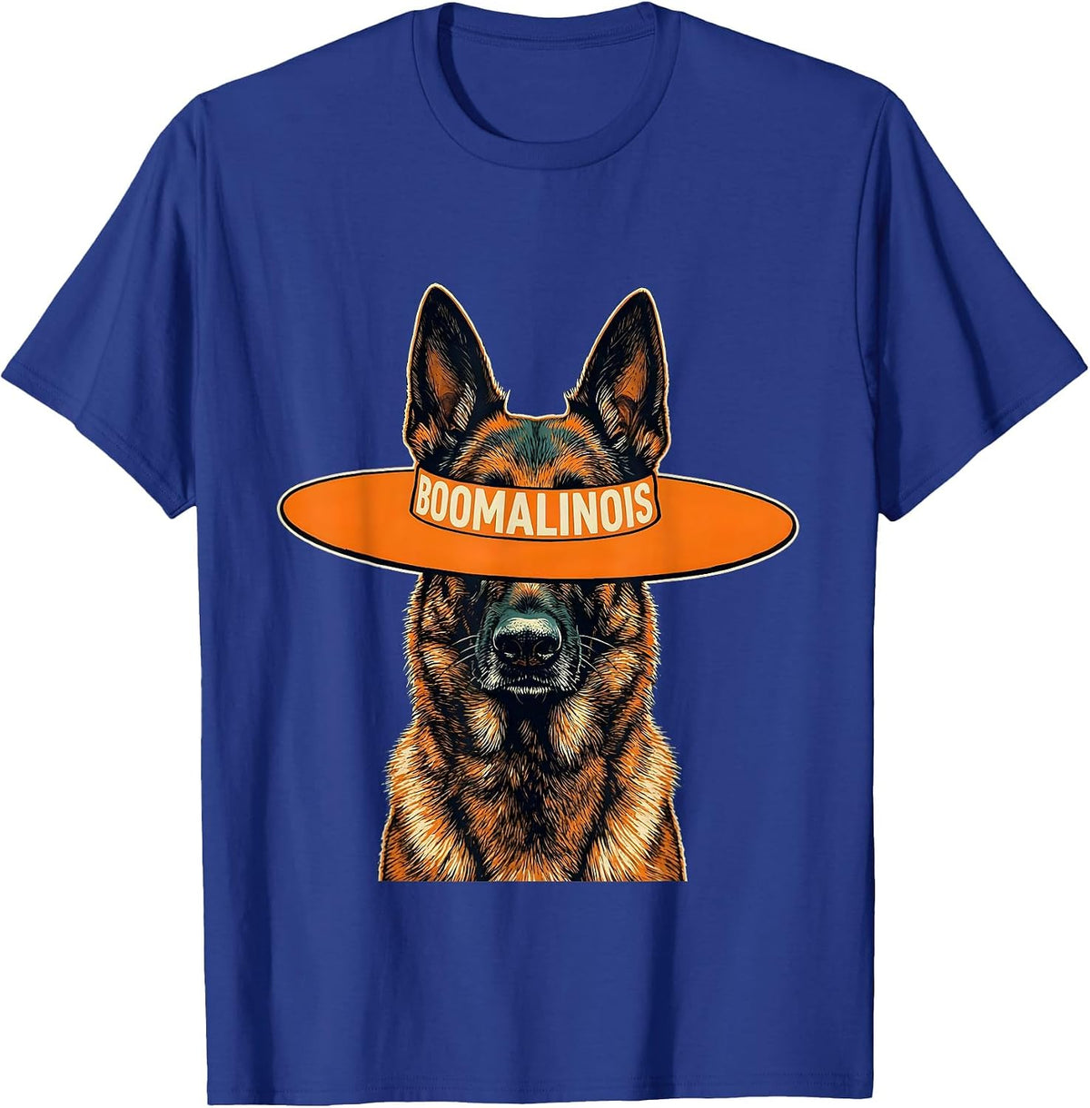 BooMalinois Funny Belgian Malinois Dog Halloween Humor T-Shirt - Royal Blue