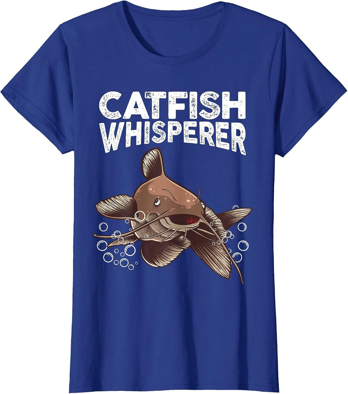 Funny Catfishing Design Men Women Catfish Hunter Whisperer T-Shirt - Royal Blue