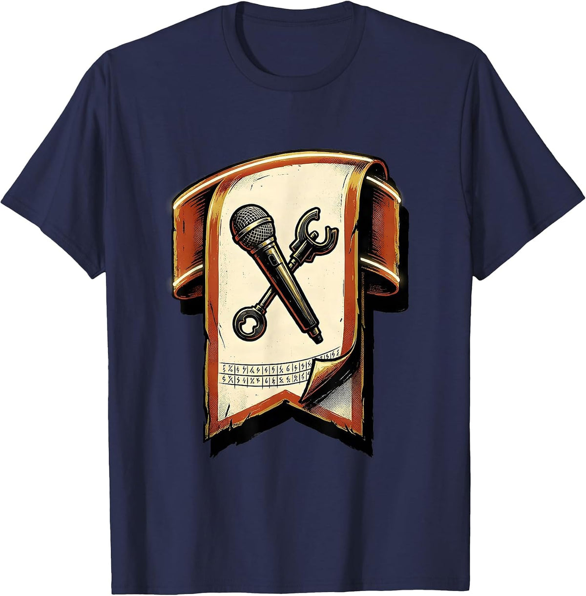 Men's Ham Radio Operator Hobbyist Humor Sign Painter Showcard T-Shirt - Navy Blue