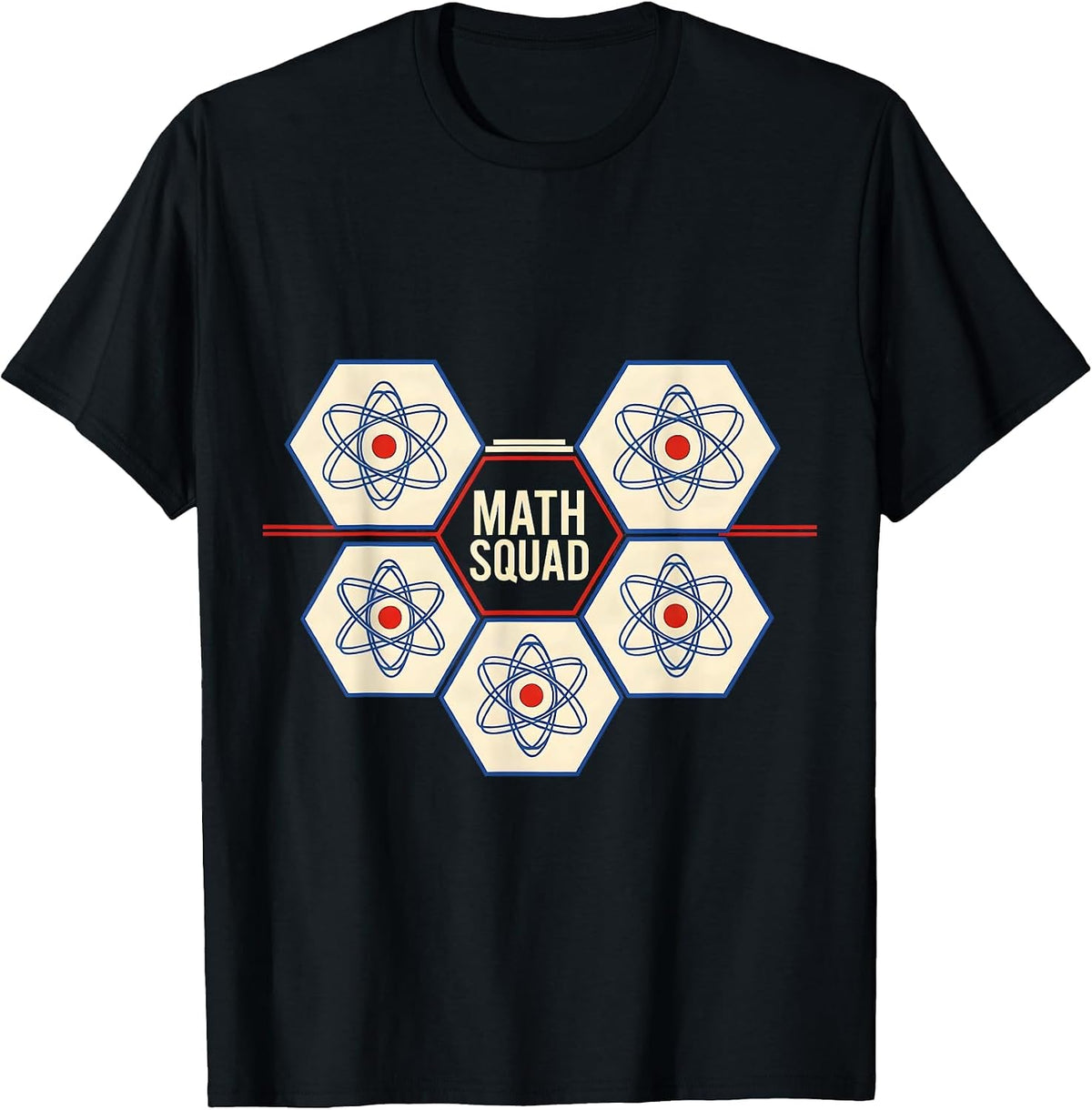 Men's Math Squad Geometric STEM Teacher Student Science Pride T-Shirt - Black