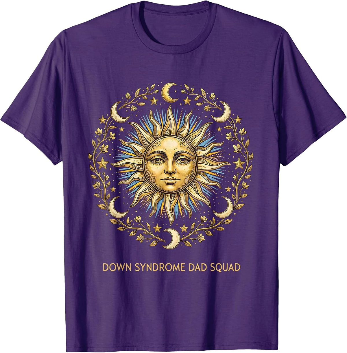 Men's Down Syndrome Dad Squad Awareness Design T-Shirt - Purple