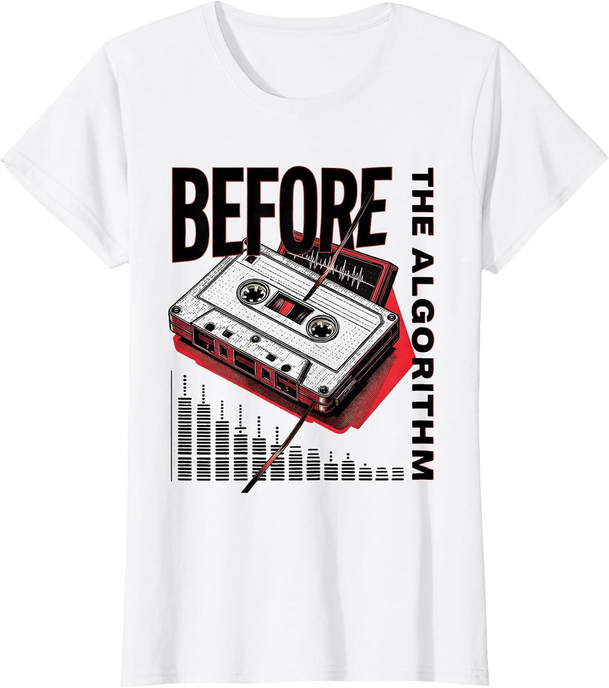 Before The Algorithm Retro Hip Hop Rap Music Lover T-Shirt - White