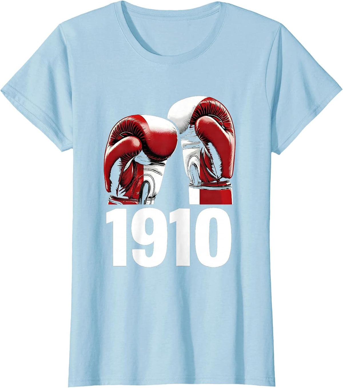 Mexican Boxing Gloves National Flag Vintage Boxing T-Shirt - Baby Blue