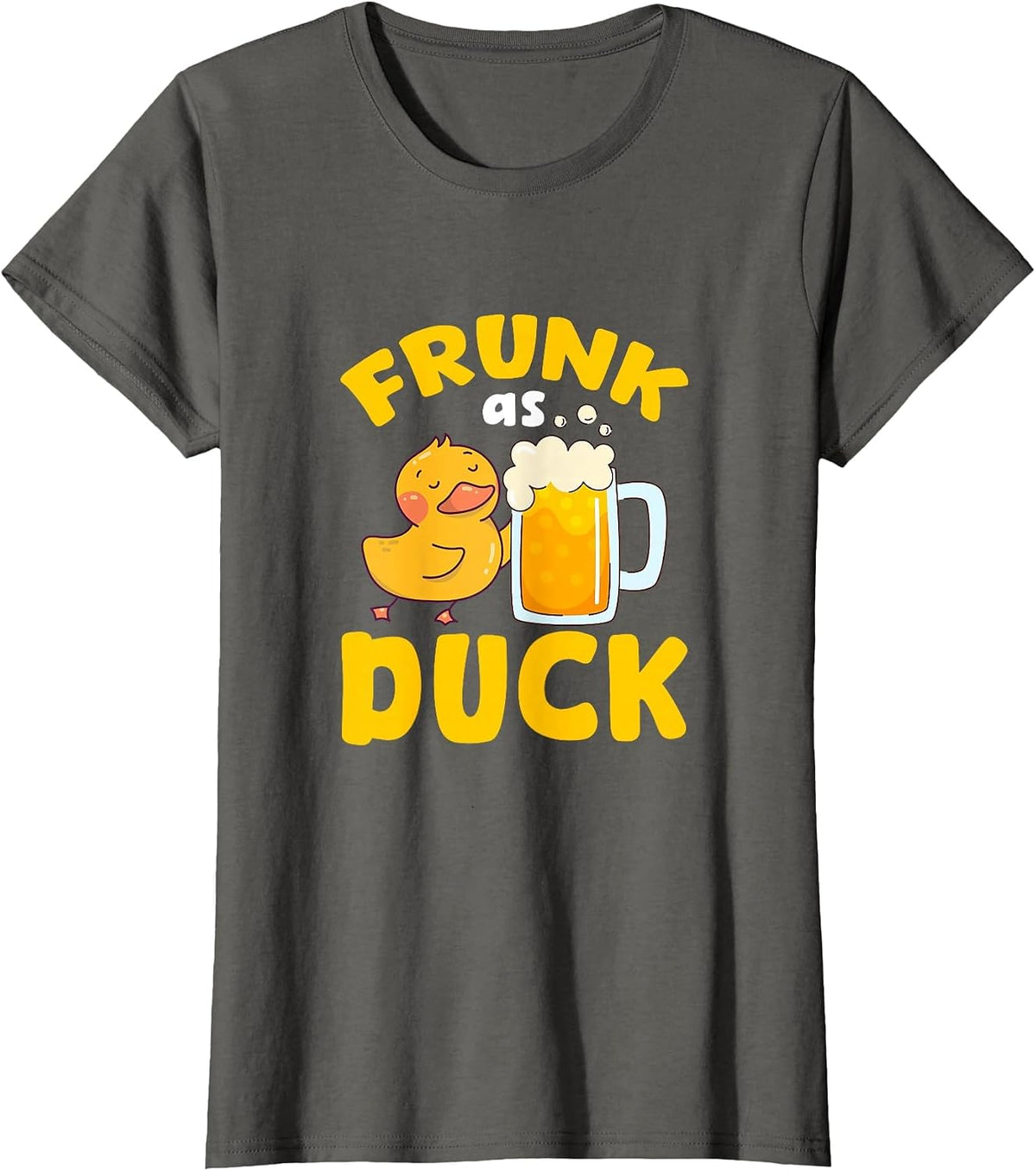 Frunk As Duck Beer Duckling Drinking Party T-Shirt - Asphalt Grey