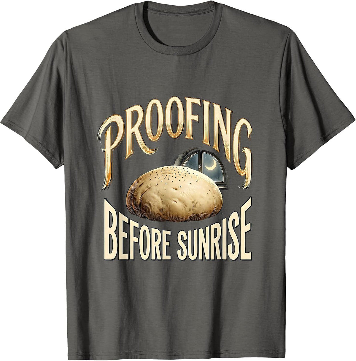 Proofing Before Sunrise Funny EMT Paramedic First Responder T-Shirt - Asphalt Grey