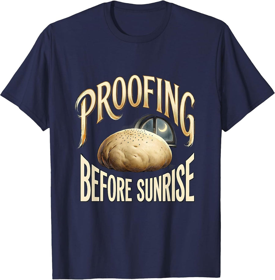 Proofing Before Sunrise Funny EMT Paramedic First Responder T-Shirt - Navy Blue