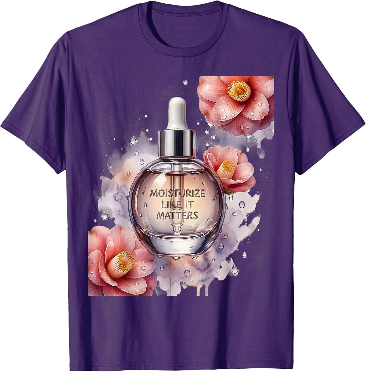K-Beauty Glass Skin Moisturize Like It Matters T-Shirt - Purple