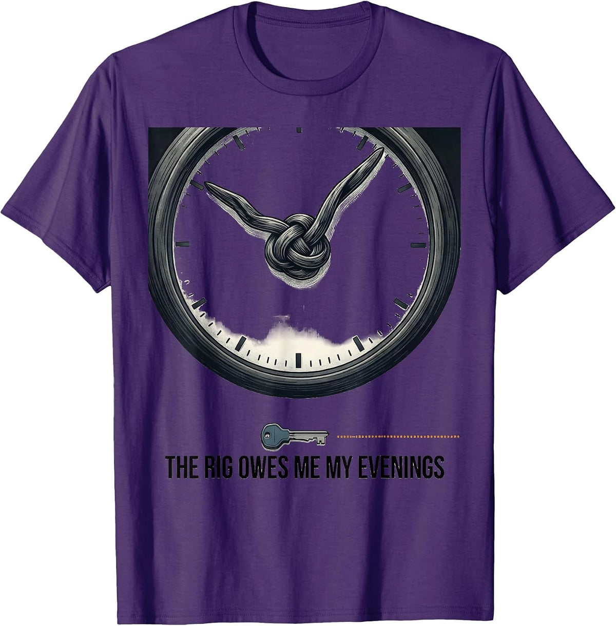 The Rig Owes Me My Evenings Funny Ham Radio Operator T-Shirt - Purple