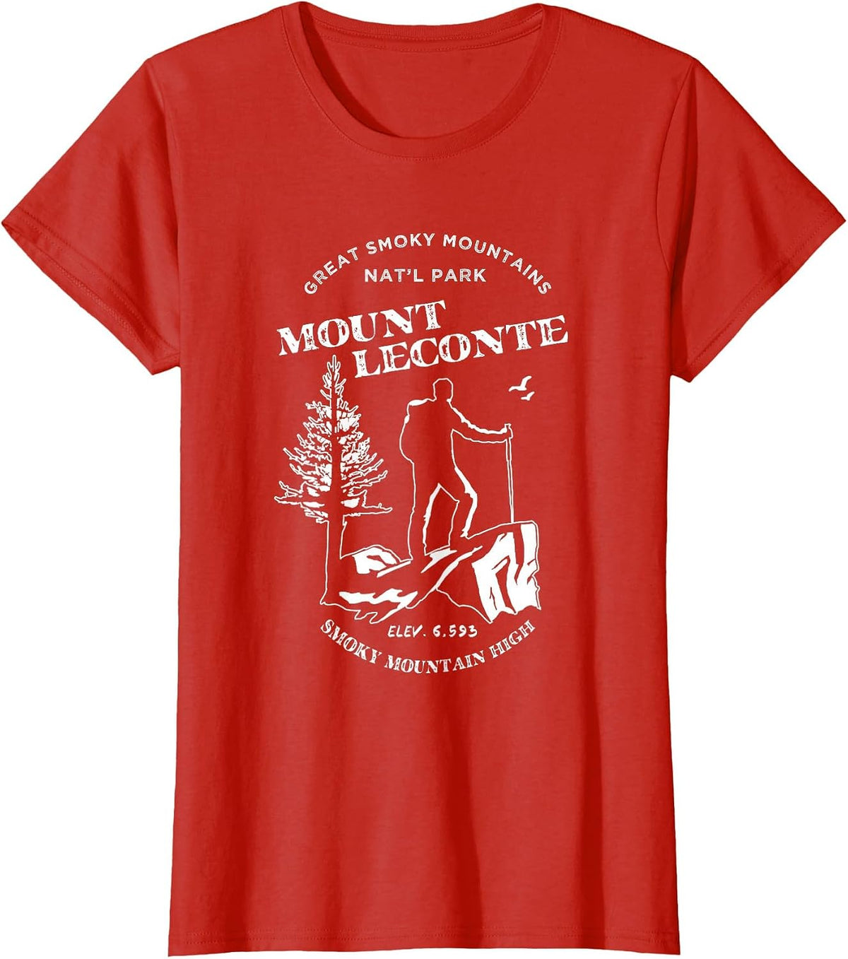 Mt. Leconte Shirt - Great Smoky Mountains T-Shirt - Red