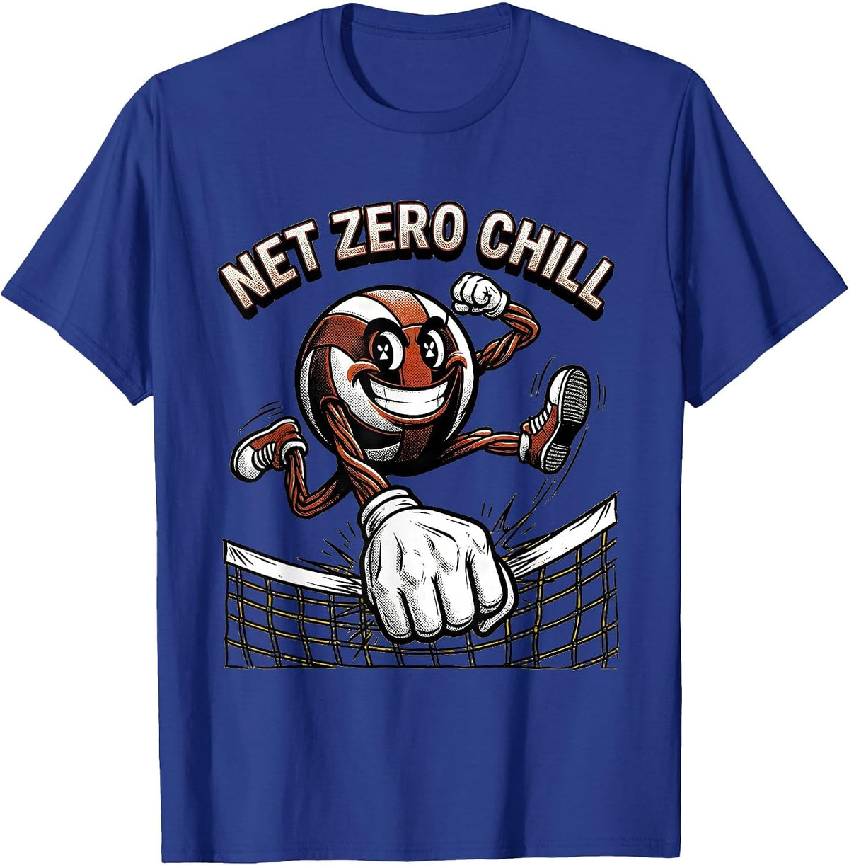 Men's Net Zero Chill Volleyball Graphic Design T-Shirt - Royal Blue