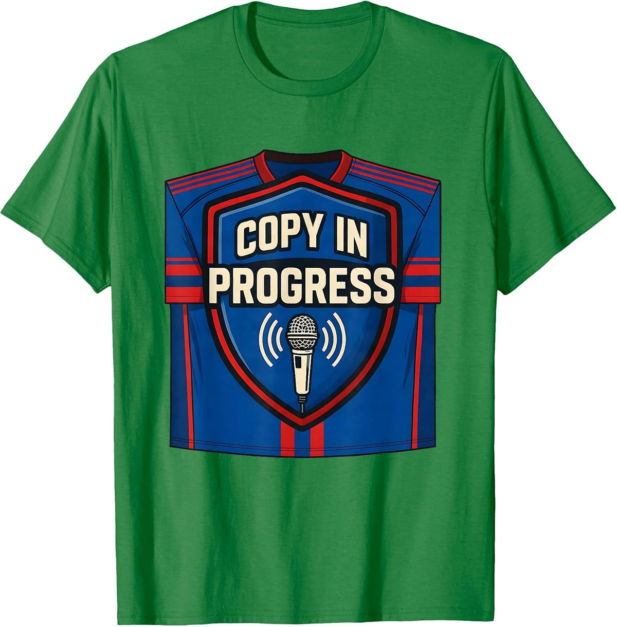 Men's Copy In Progress Funny Ham Radio Operator Hobbyist Humor T-Shirt - Kelly Green