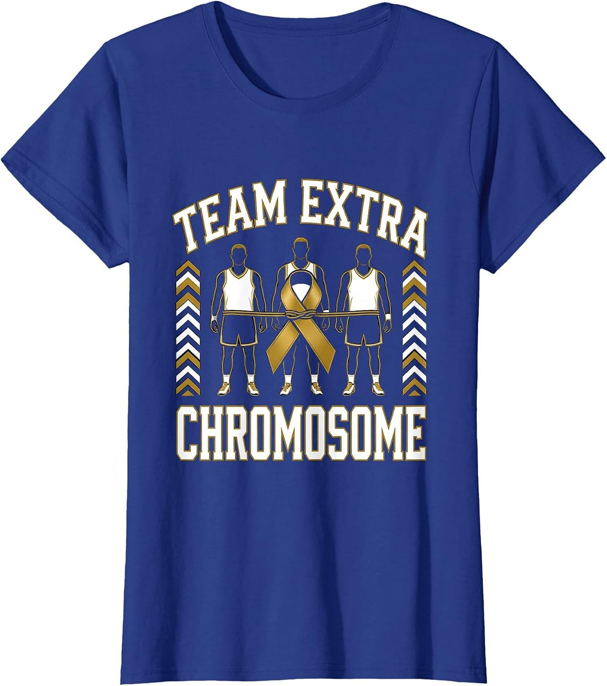 Women's Team Extra Chromosome Sports Pride Down Syndrome Awareness T-Shirt - Royal Blue