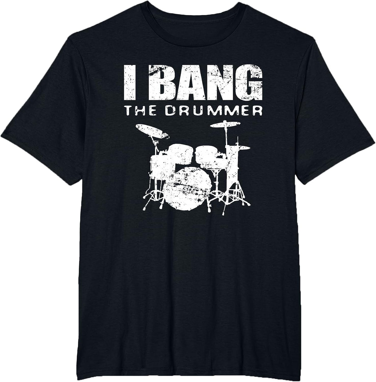 Drummer Wife Musician Girlfriend Funny Band T-Shirt - Black