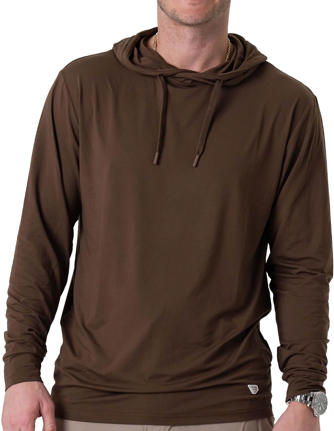 Burlebo Men’s Performance Hoodie – Lightweight Long Sleeve Pullover, Athletic Fit, Moisture-Wicking, Sun Protection -