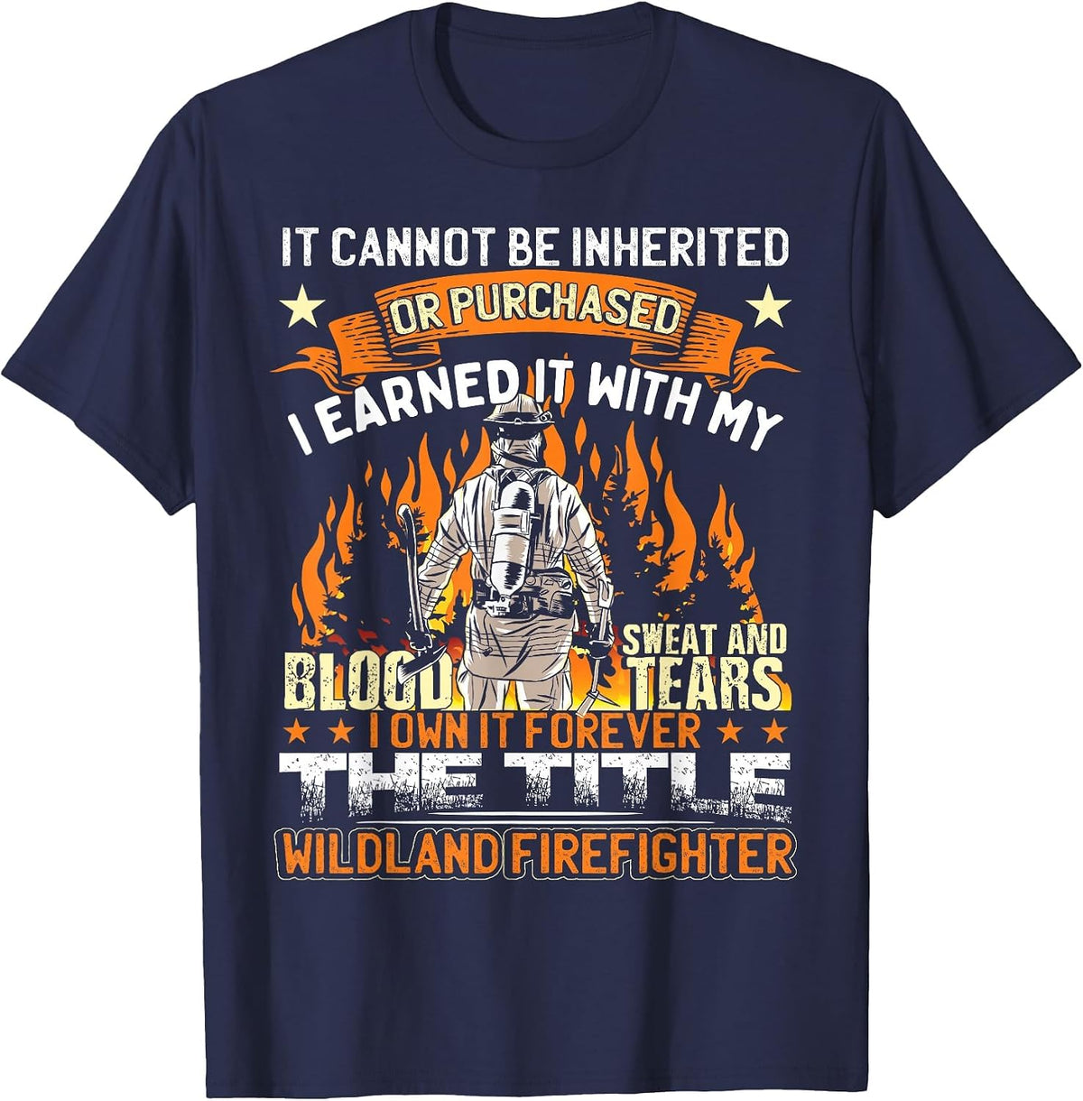 Wildland Firefighter T-Shirt - Navy Blue