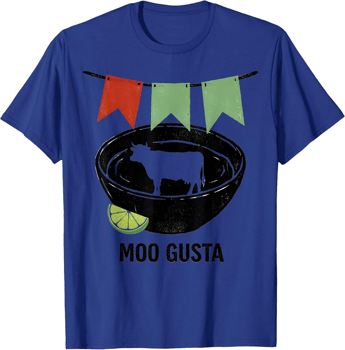 Men's Moo Gusta Funny Spanish Pun Cinco De Mayo Party Humor T-Shirt - Royal Blue