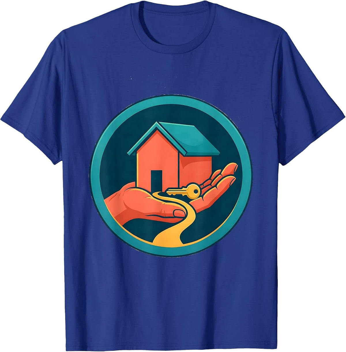 Men's Sealed Home Key Realtor Real Estate Agent Gift T-Shirt - Royal Blue