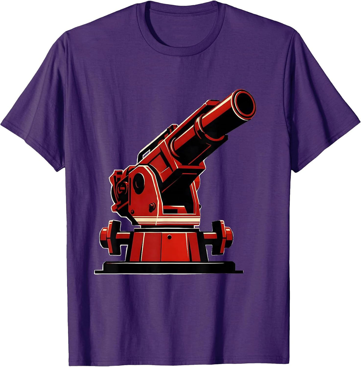 Men's Fire Apparatus Deck Gun Sports Firefighter Humor T-Shirt - Purple
