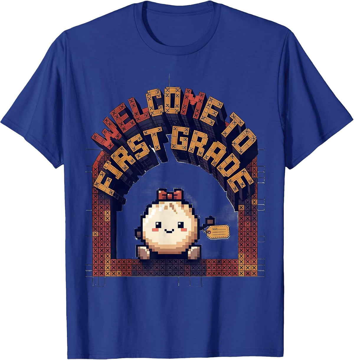 Welcome To First Grade Cute Dumpling Kawaii Back to School T-Shirt - Royal Blue