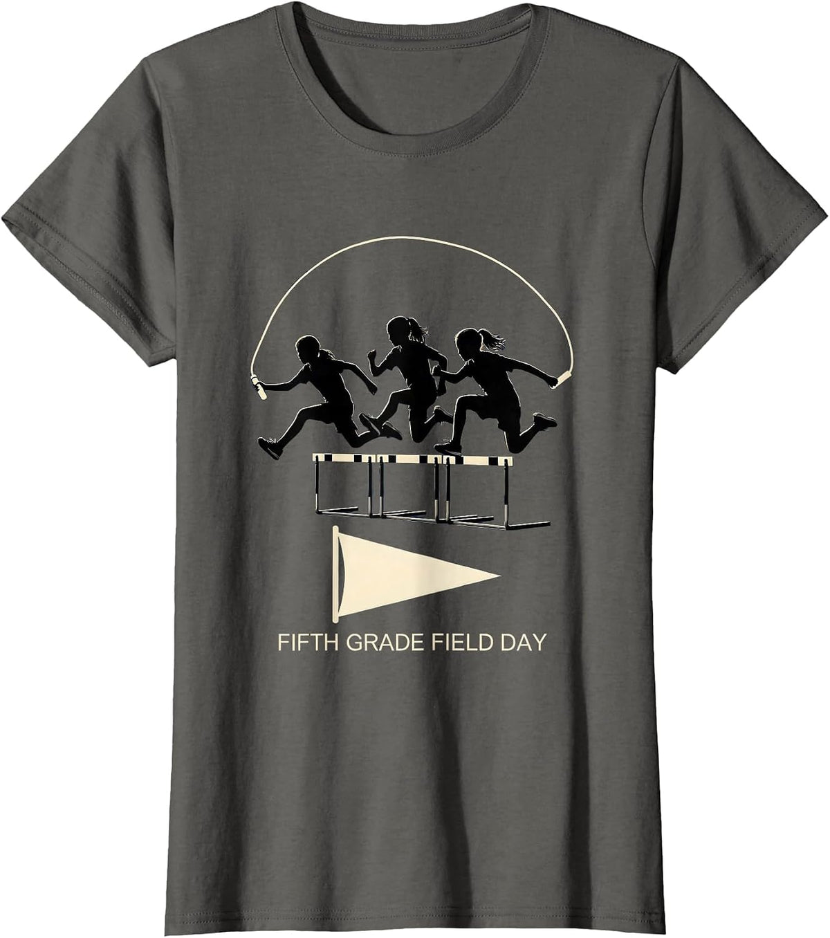 Women's Fifth Grade Field Day Team Spirit School Teacher Student T-Shirt - Asphalt Grey