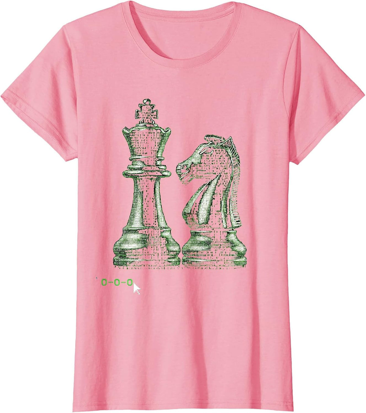 Women's O-O-O Funny Chess Lover Gift Chess Player Humor T-Shirt - Pink