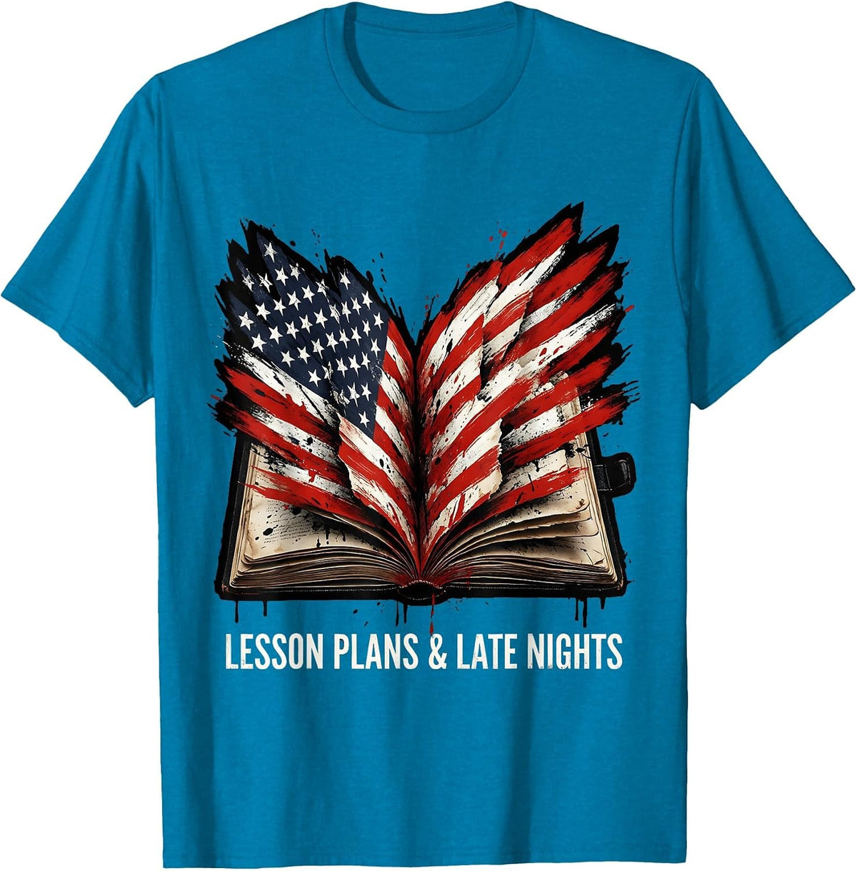 Lesson Plans and Late Nights 5th Grade Teacher T-Shirt - Sapphire Blue