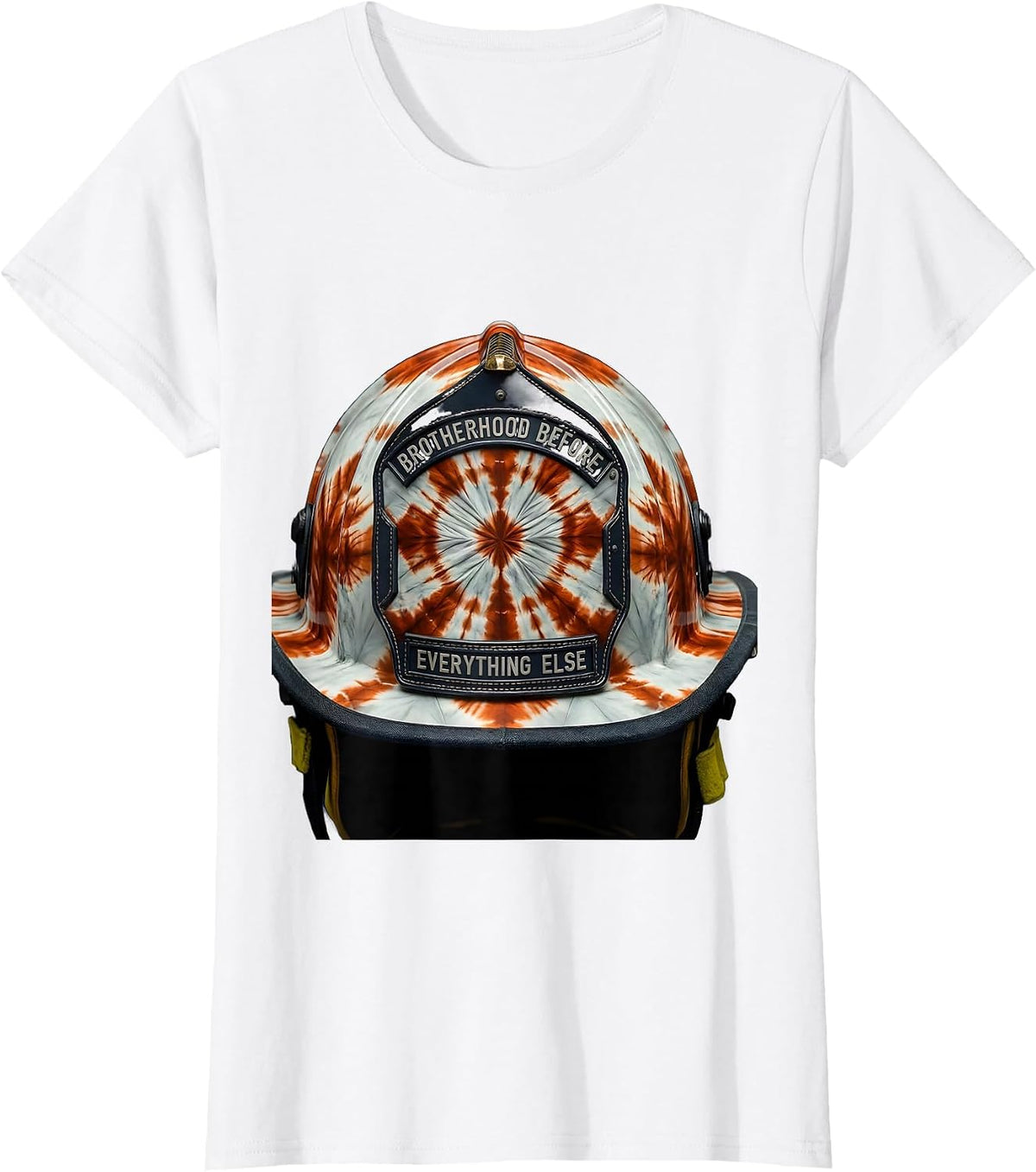 Brotherhood Before Everything Firefighter Design T-Shirt - White