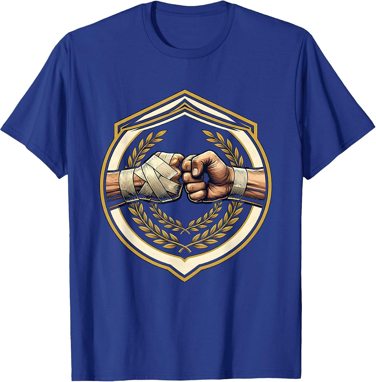 Rugby Taped Hands Graphic Illustration T-Shirt - Royal Blue