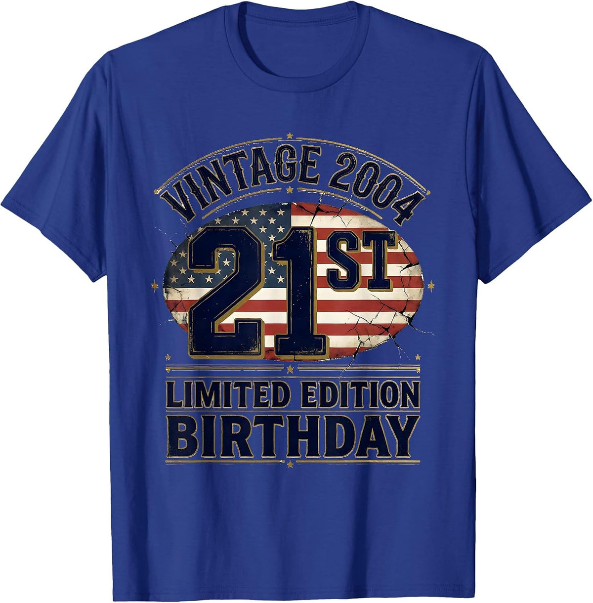 Vintage 2004 Limited Edition 21st Birthday Men T-Shirt - Royal Blue