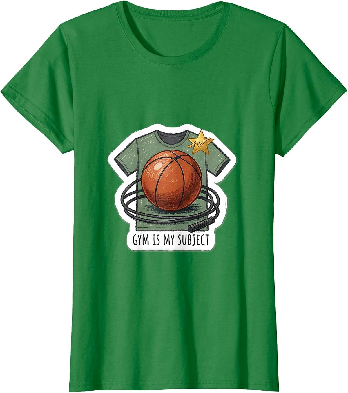 Gym Is My Subject PE Teacher Back To School Physical T-Shirt - Kelly Green