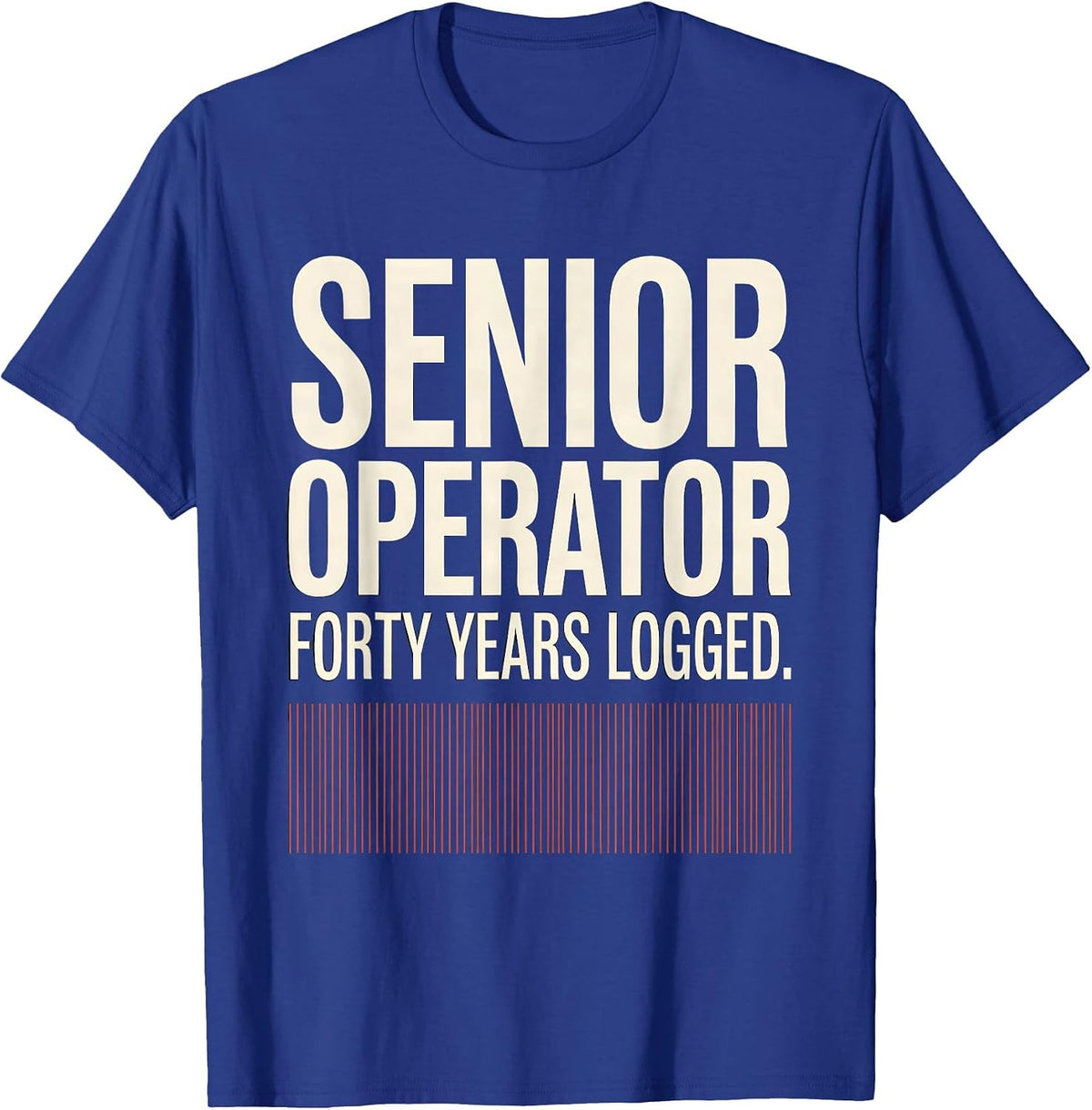 Men's Senior Operator Forty Years Logged Funny Ham Radio Operator T-Shirt - Royal Blue