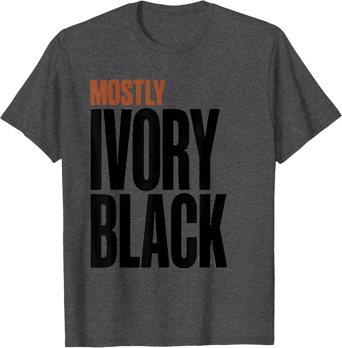 Men's Mostly Ivory Black Whimsical Art Music Teacher Halloween T-Shirt - Dark Heather Grey