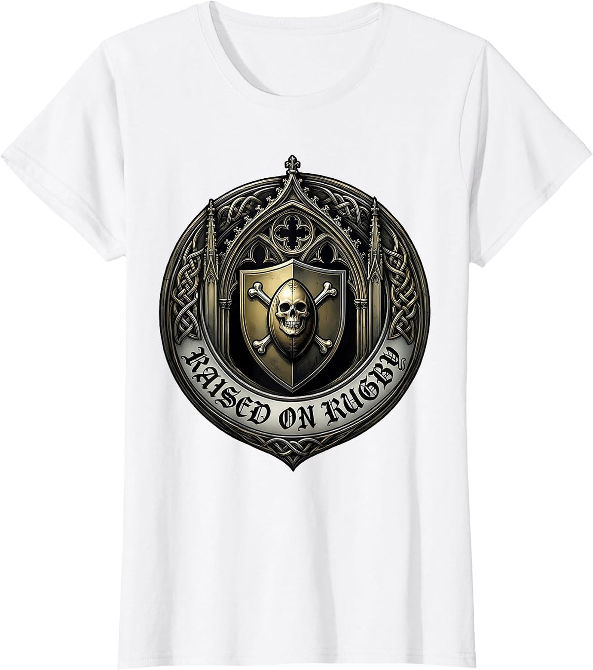 Raised on Rugby Passionate Fan Design T-Shirt - White