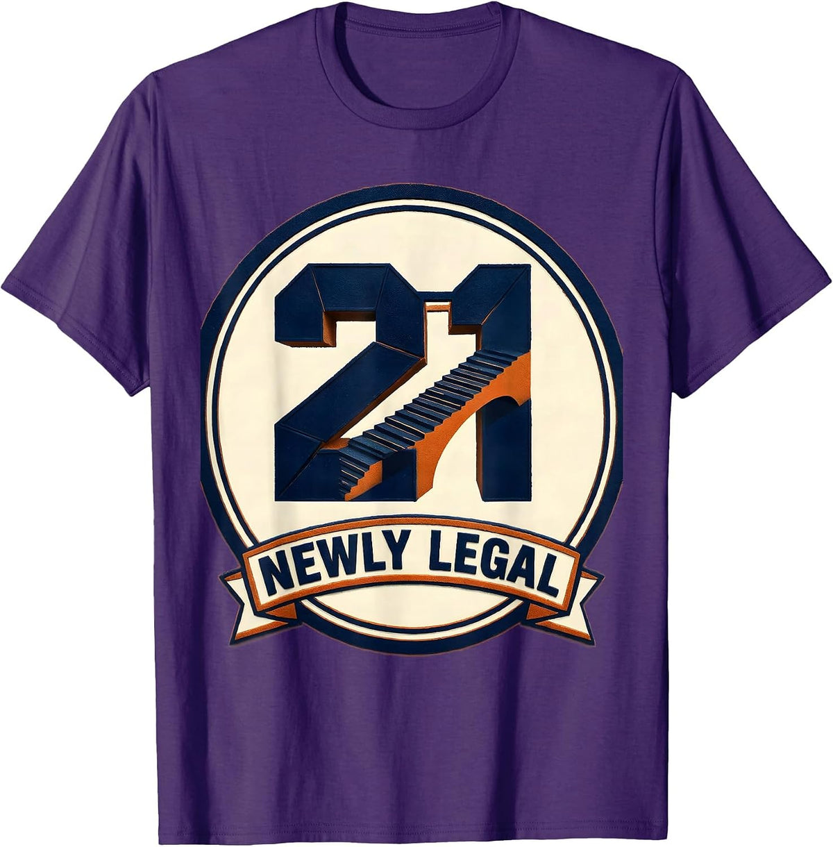 Men's Newly Legal Funny 21st Birthday Buy Me A Drink Party Humor T-Shirt - Purple